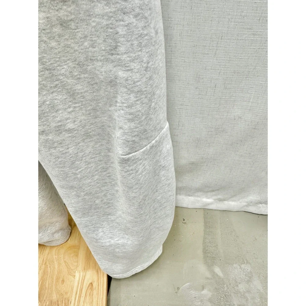 Abercrombie & Fitch Sunday Barrel Sweatpants Women Medium Heather Gray Wide Leg - Picture 9 of 13